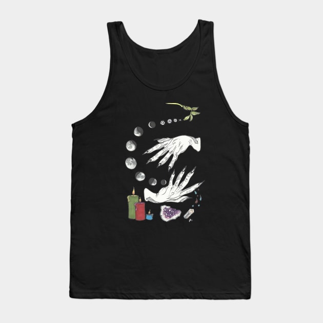 Witchcraft Tank Top by jilliandohertyart